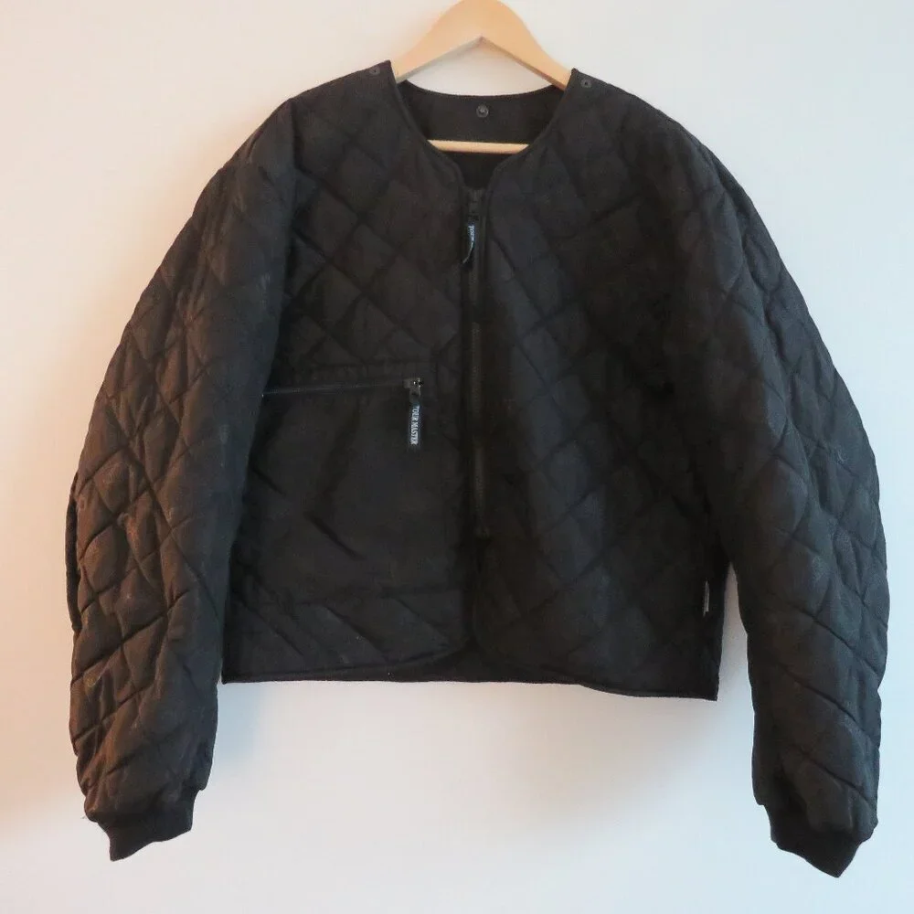 TOURMASTER Cortech Black Quilted Thinsulate Motorcycle Jacket - Men's Size L - Picture 2 of 14